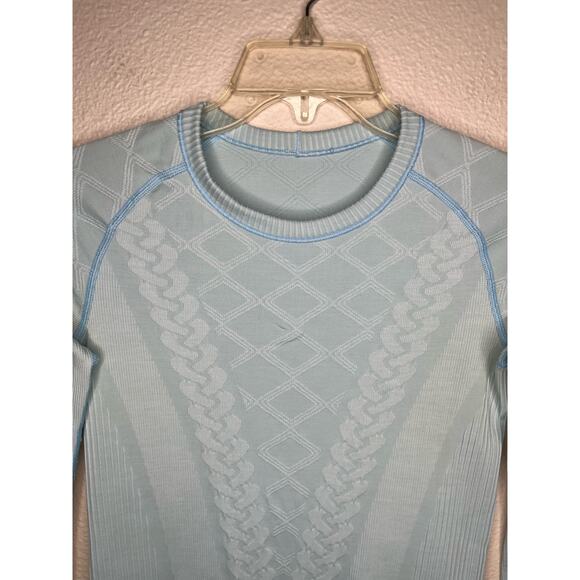 LULULEMON Restless Pullover Heathered Caspian Blue Size 6 - Picture 7 of 9